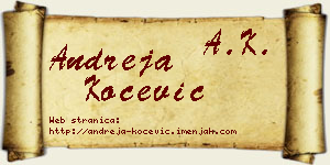 Andreja Kočević vizit kartica